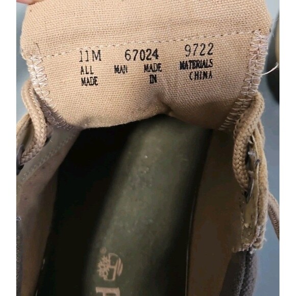 Vintage Timberland Low Cut 67024- Early 2000 Desert Brown Canvas Shoes SZ 11 EUC - Picture 5 of 11